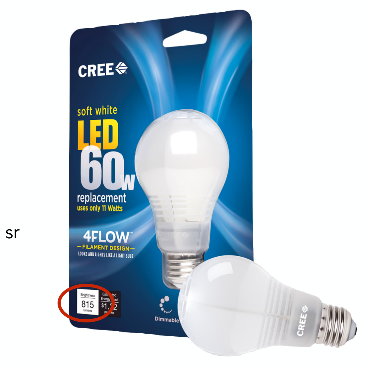 标注光通量的 LED 灯